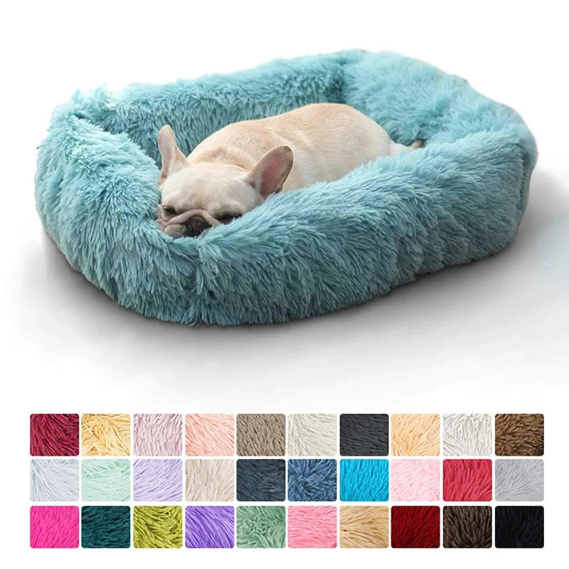 Rectangle Plush Dog Bed Winter Warm Mat Small Medium Big Pet Cat Dog Bed Kennel Puppy Sofacama Cat Cushion Pets Sofa Accessories