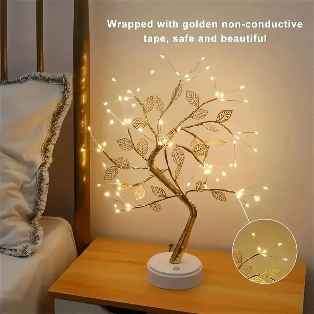 LED Rose Leaf Table Lamp USB Christmas.