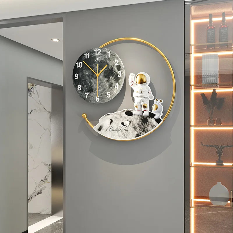 Astronaut Moon Landing Wall Clock Light.