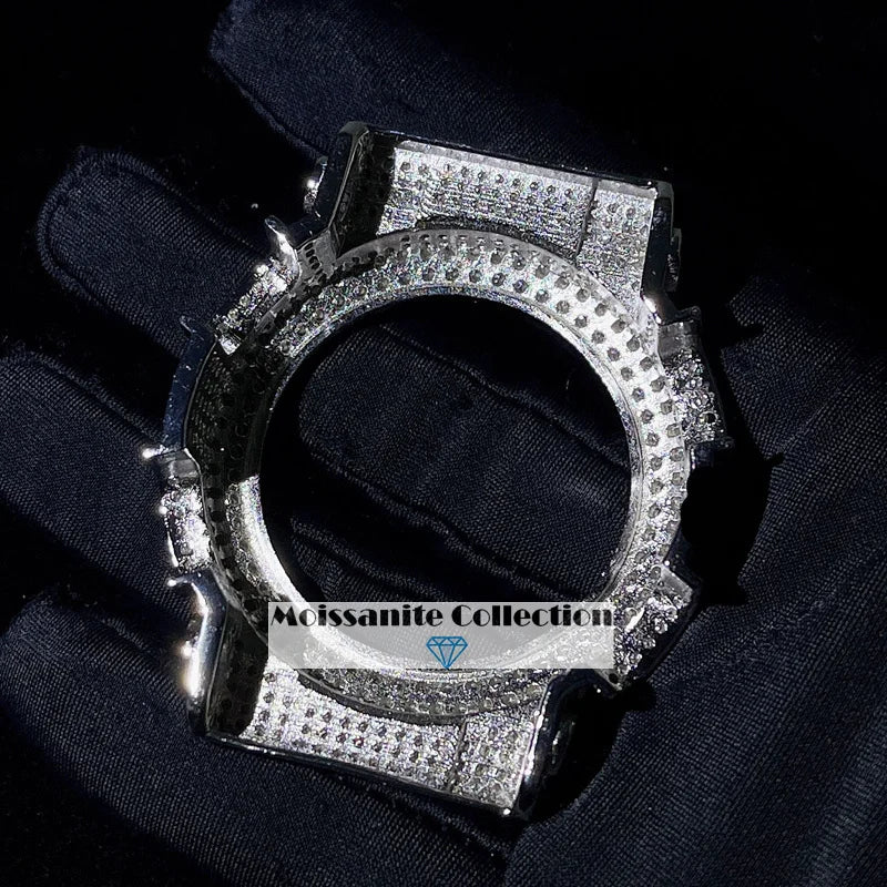 925 Silver Moissanite Diamond Watch Bezel.