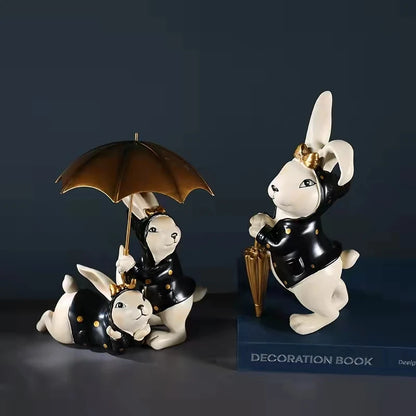 Light Luxury Cute Rabbit Sculpture.