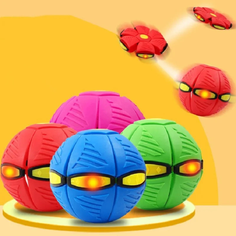 Flying Disc Interactive Flying Saucer Ball Dog Toys Transformable Outdoor Dog Training Toy Pelota Dogs Training Toys Accessoire