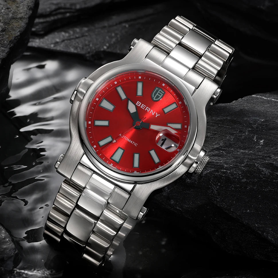 BERNY Men Diver Automatic Watch.