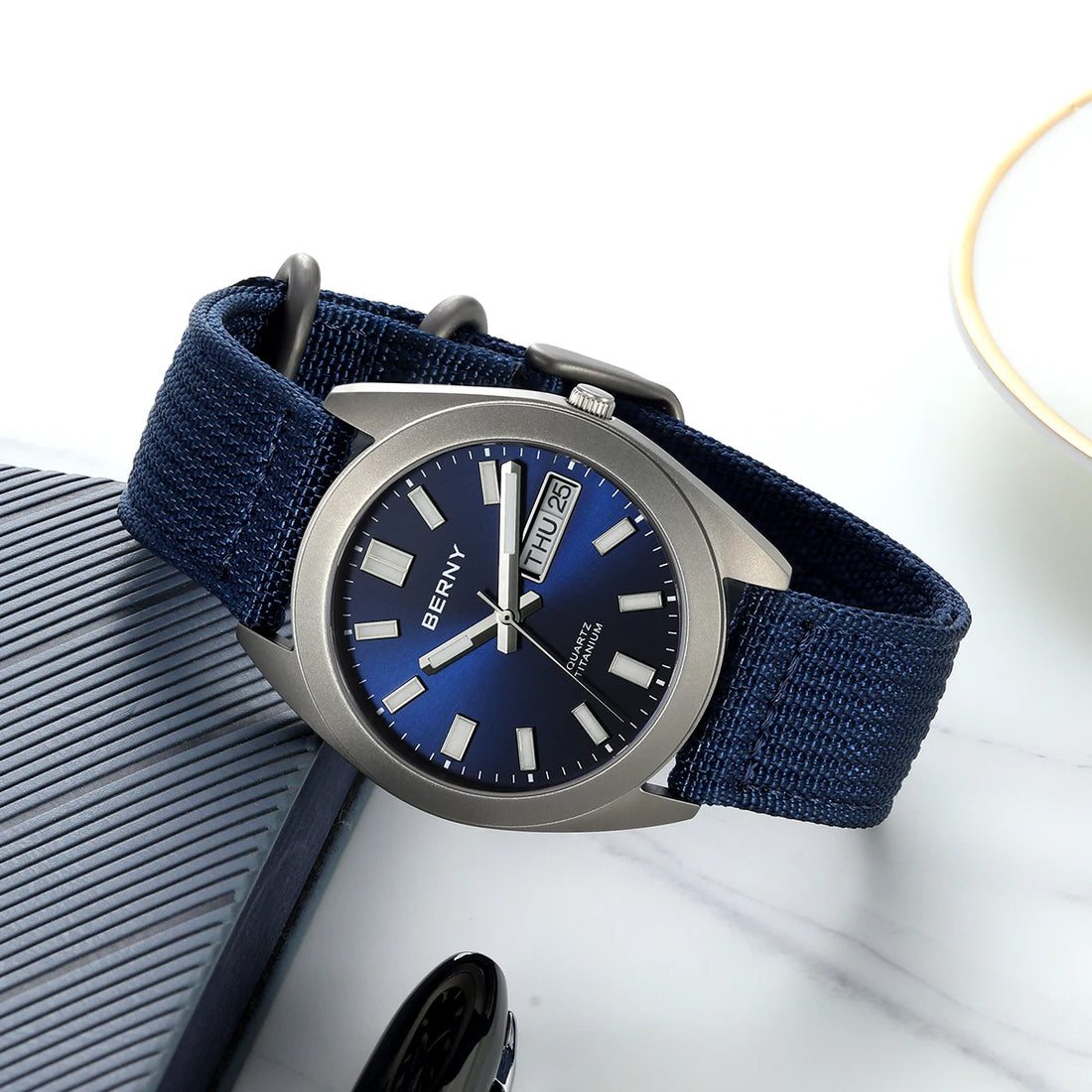 Titanium Watch for Men Sport Quartz Wristwatch.