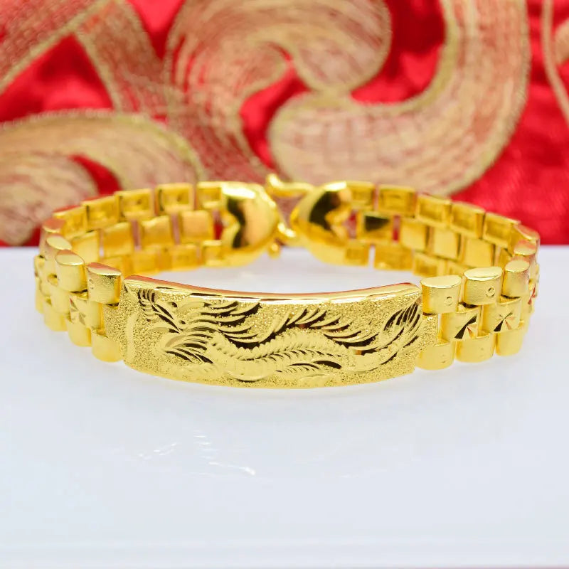 Dragon Flower Bracelet for Women Men Chain