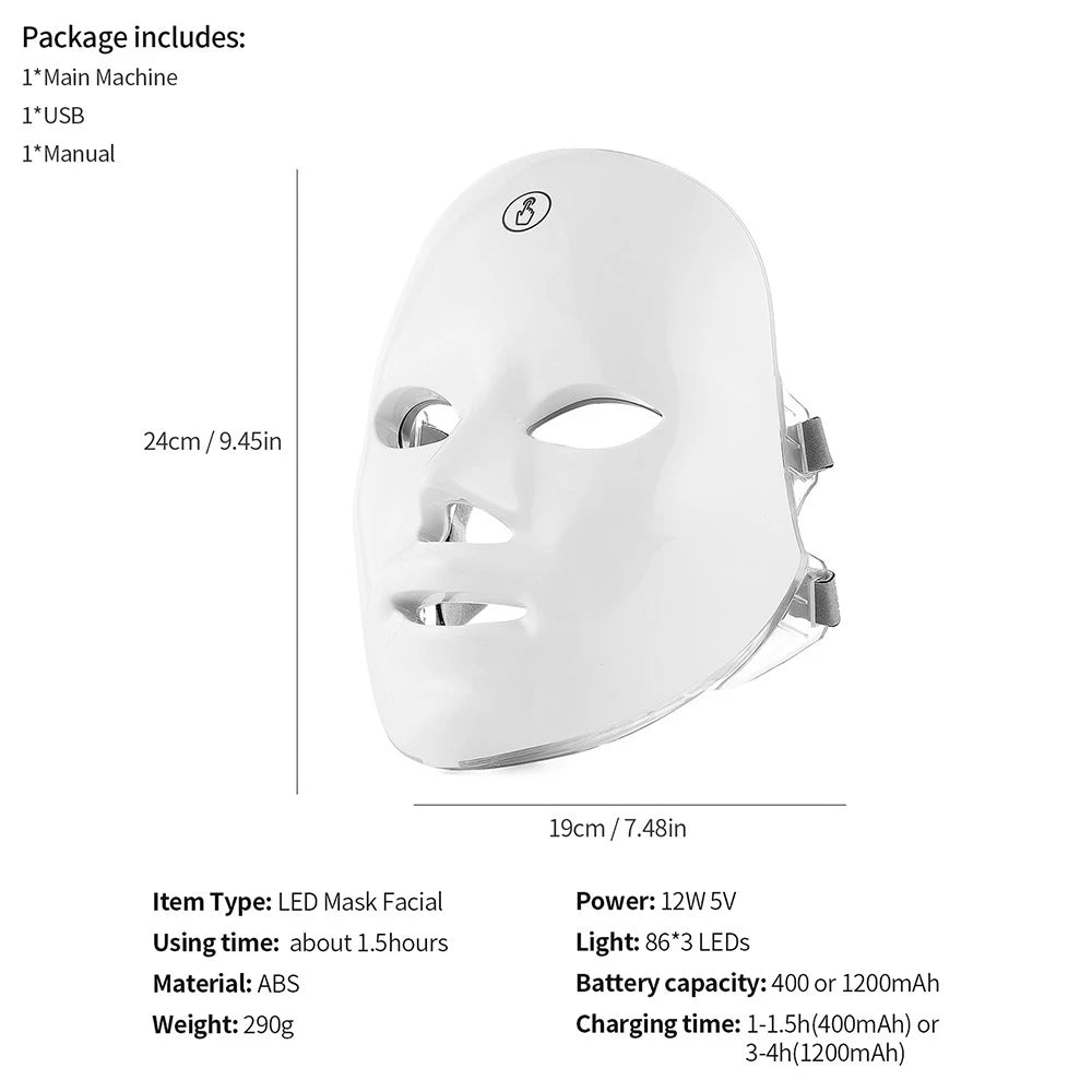 Revitalize Your Skin with the 7 Colors Photon Facial LED Mask