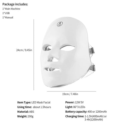 Revitalize Your Skin with the 7 Colors Photon Facial LED Mask