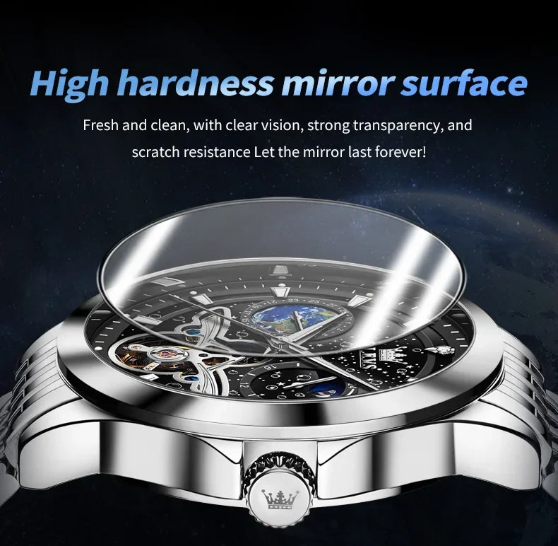 Olevs 6705 top business man Watch stainless steel automatic Business watch men high quality mechanical men&