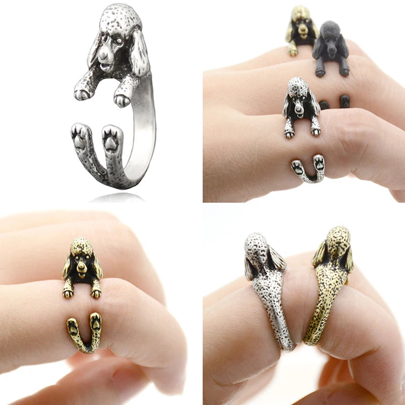 6 Style Dog Rings for Women, Girls.