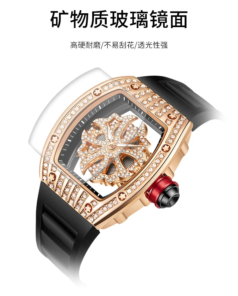 Luxury Diamond Men's Watch Fashion Automatic.