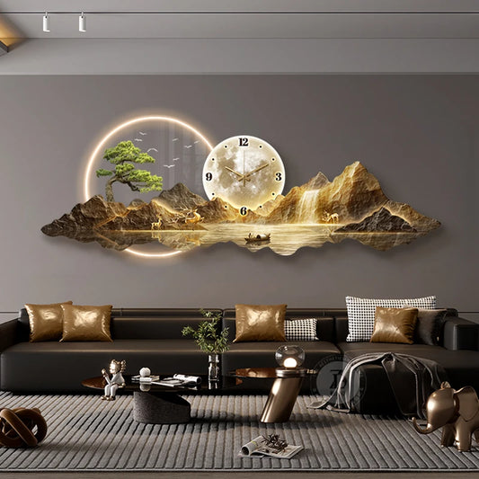 Here's a refined description for your luxury wall clock design.