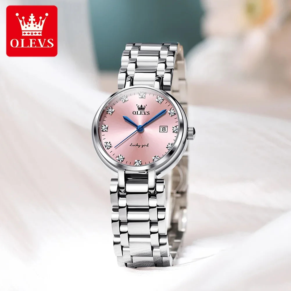 Luxury Silver Stainless Steel Women Watches