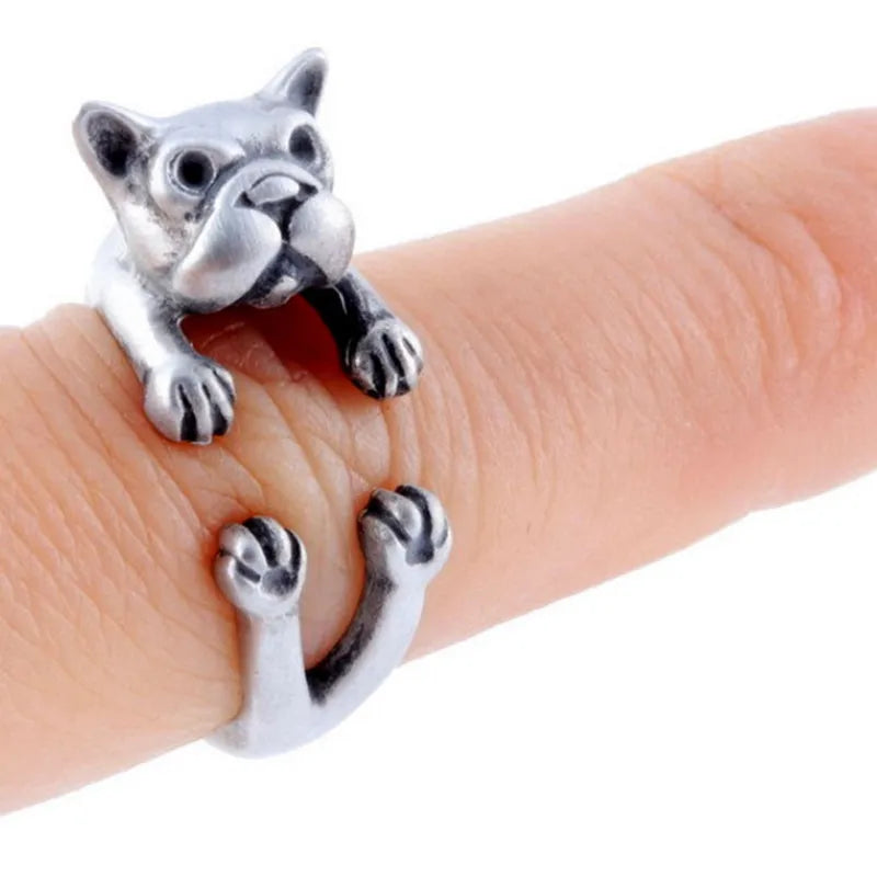 Cute Dog Animal Design Adjustable Ring