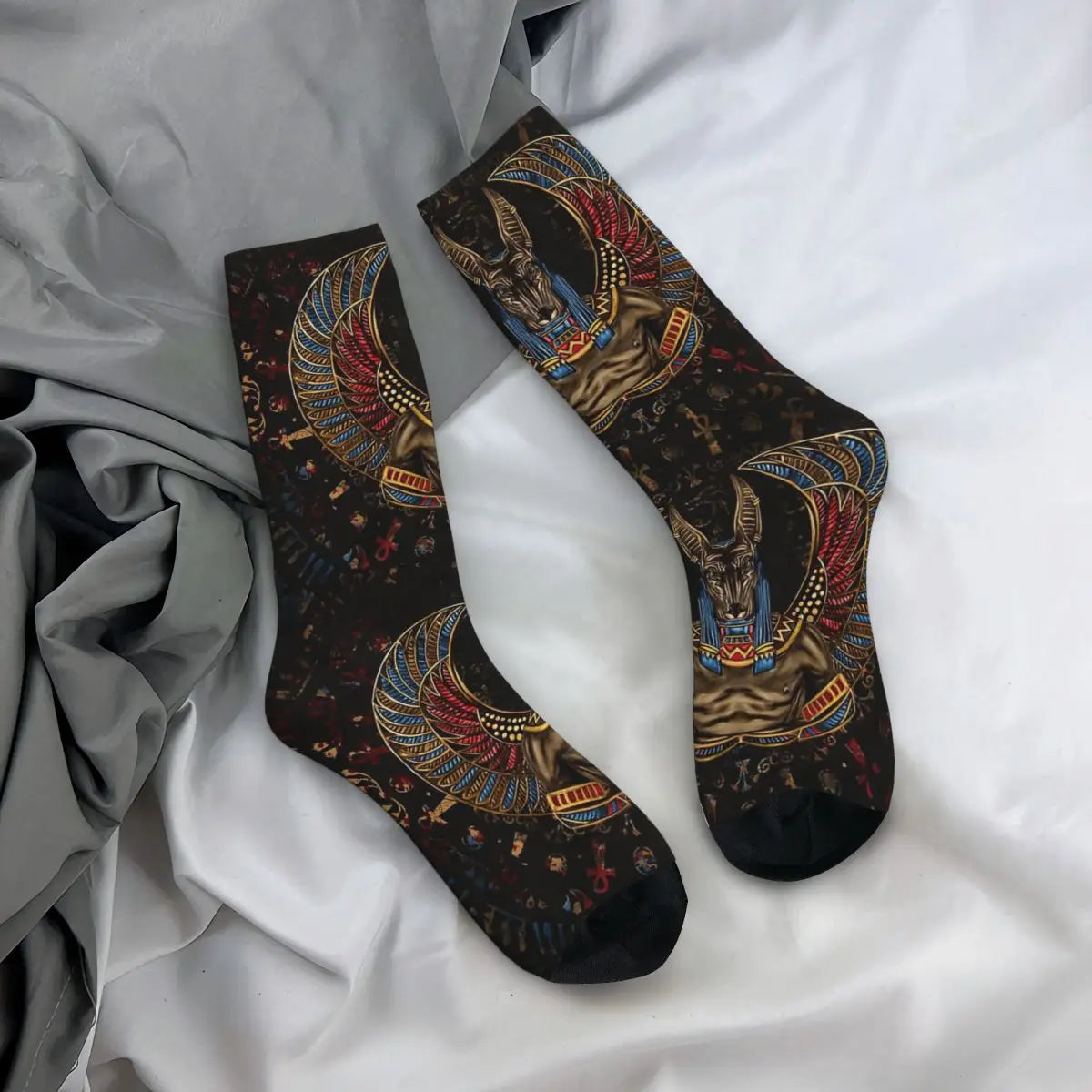 Retro Anubis Men's Socks Ancient Egyptian.