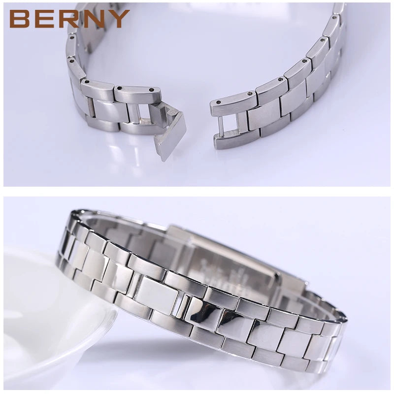 BERNY Woman Watch Quartz Square Dial.