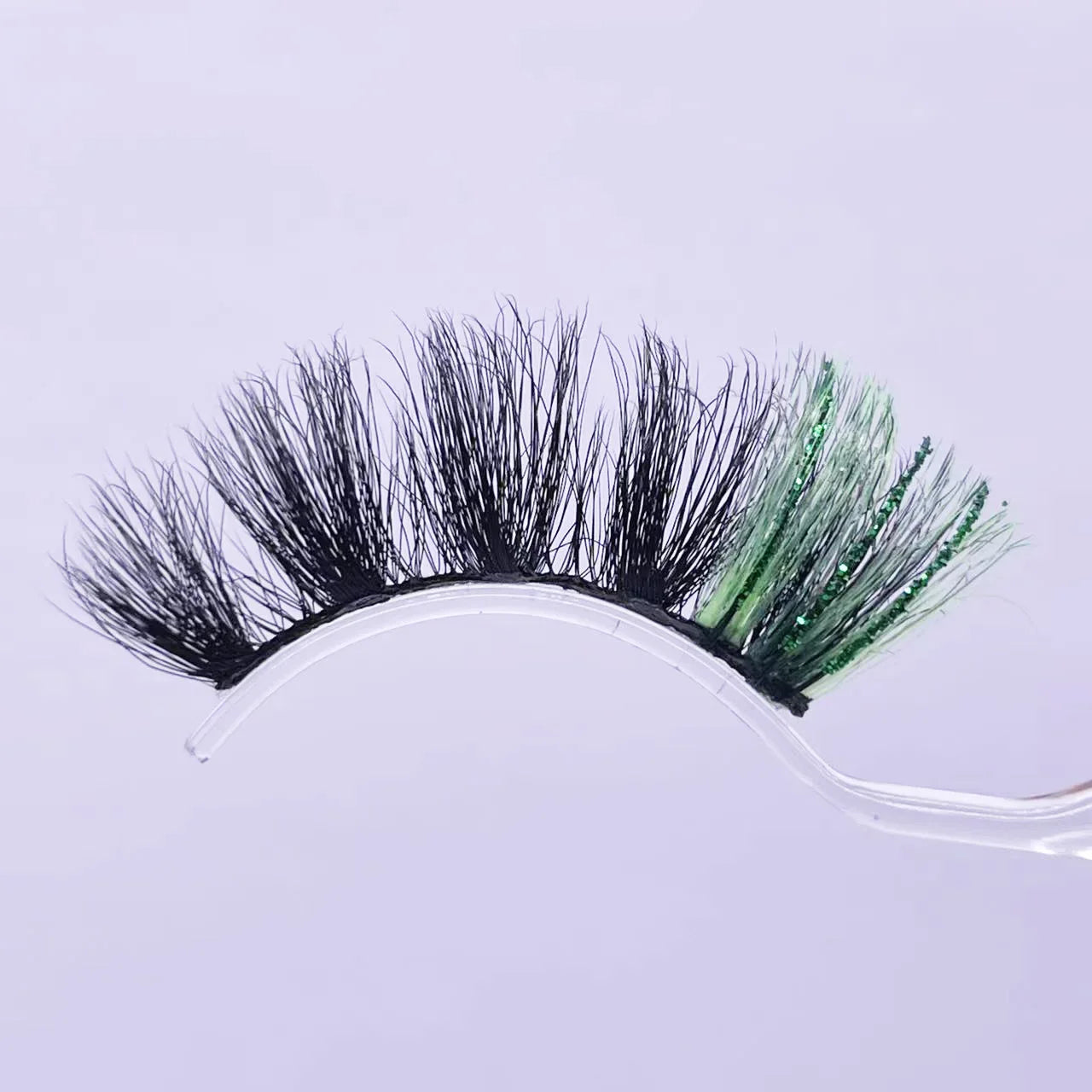 New glitter ombre Colored Lashes 20MM Mink Lashes Wholesale Dramatic Colorful Natural Eyelashes Extension Make up Fake Eyelashes