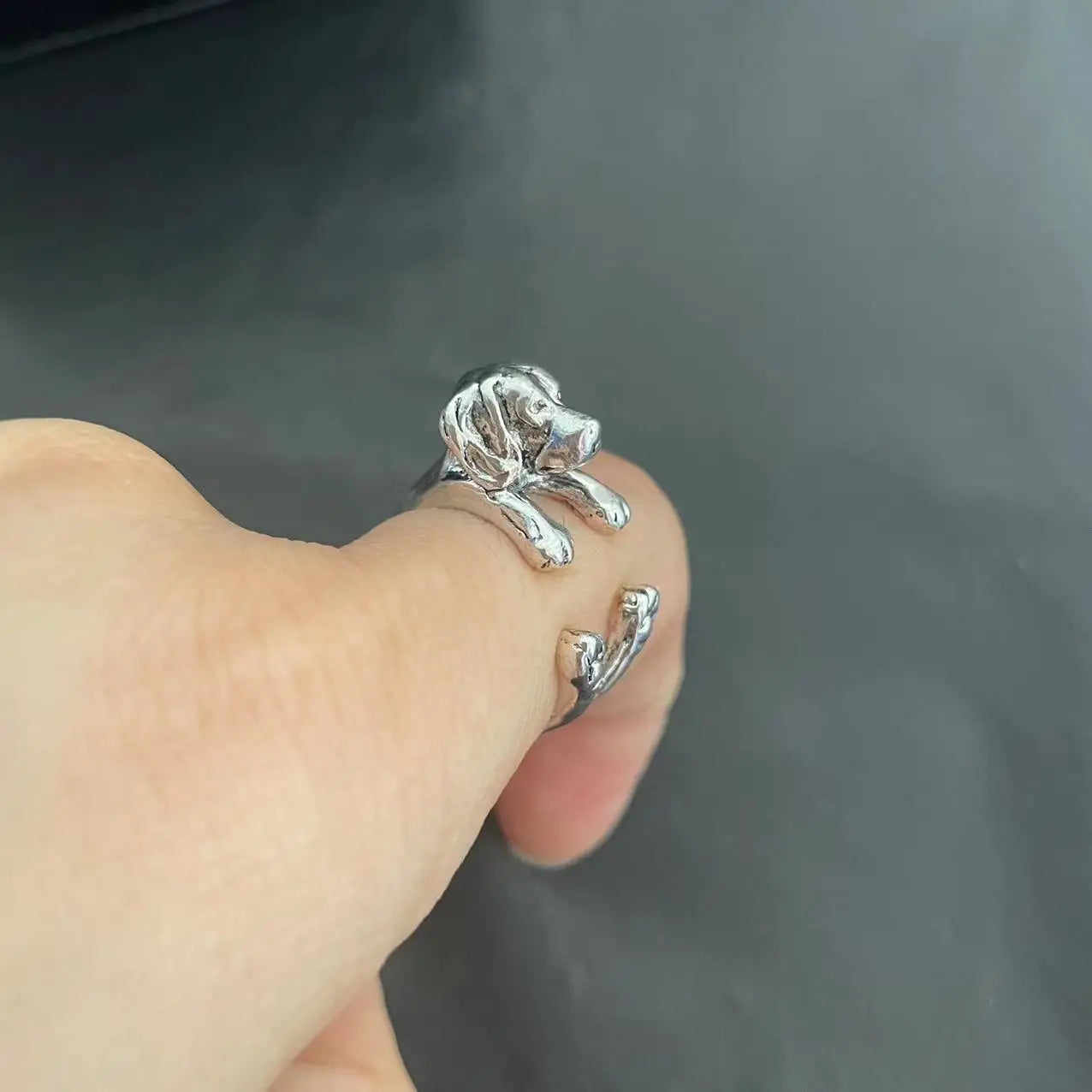 Dog Ring free size animal jewelry for lovers.