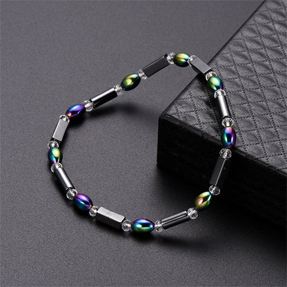 Weight Loss Magnet Anklets For Women Men Colorful Stone Magnetic Therapy Bracelets Anklet Pain Relief Slimming Health Jewelry