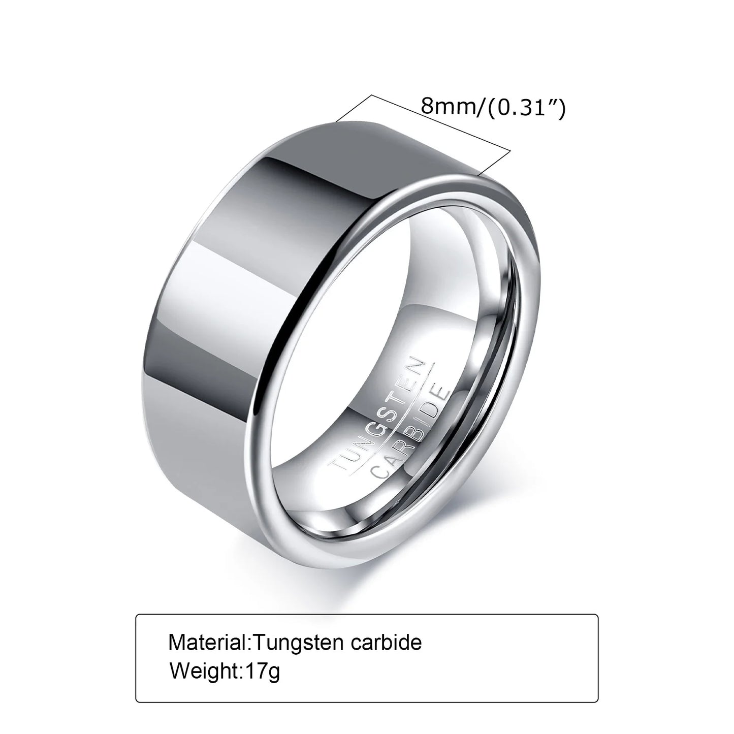 Basic Wedding for Men, Carbide Tungsten Ring.