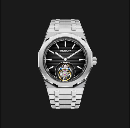 AESOP Flying Tourbillon Mechanical Skeleton Watch For Man.