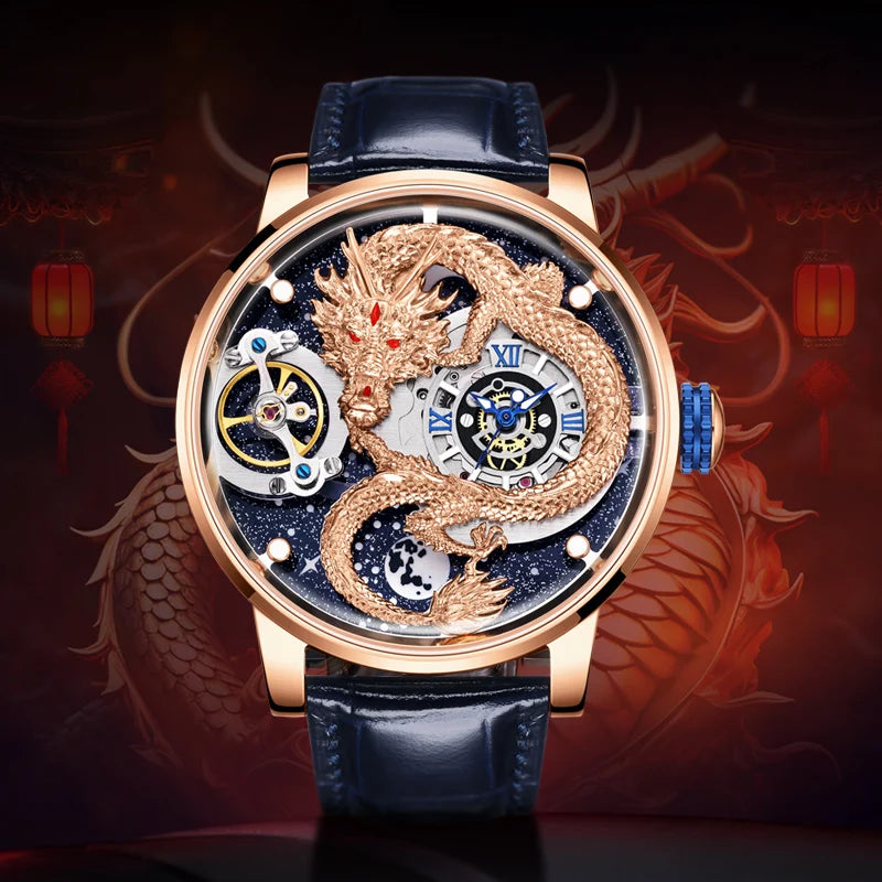 Reloj Hombre Luxury Dragon Mechanical Watches for Men