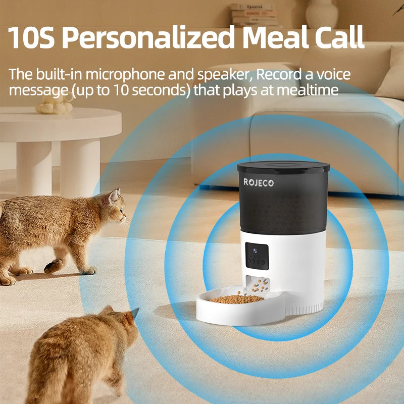 Automatic Cat Feeder With Camera Video Cat Food.