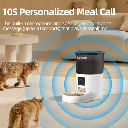 Automatic Cat Feeder With Camera Video Cat Food.