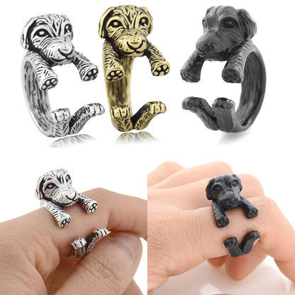 6 Style Dog Rings for Women, Girls.