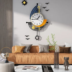 Decorative Wall Clock – Navigation Sailboat Design.