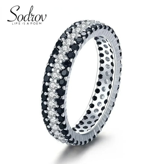 SODROV Women's Black Ring Trend Gothic Wholesale Accessories Jewelry Rings for Women Bride Wedding Band Women Gift Jewelry