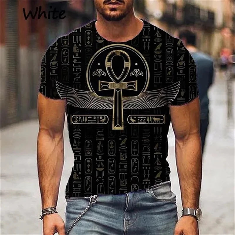 Egyptian Pharaoh 3D Printed T-Shirt Personality Ancient Horus Egyptian God Eye Egyptian Pharaoh Fashion Unisex Streetwear TShirt