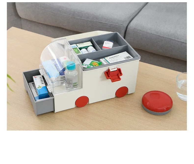 Multifunctional Ambulance Medicine Box Large Capacity.