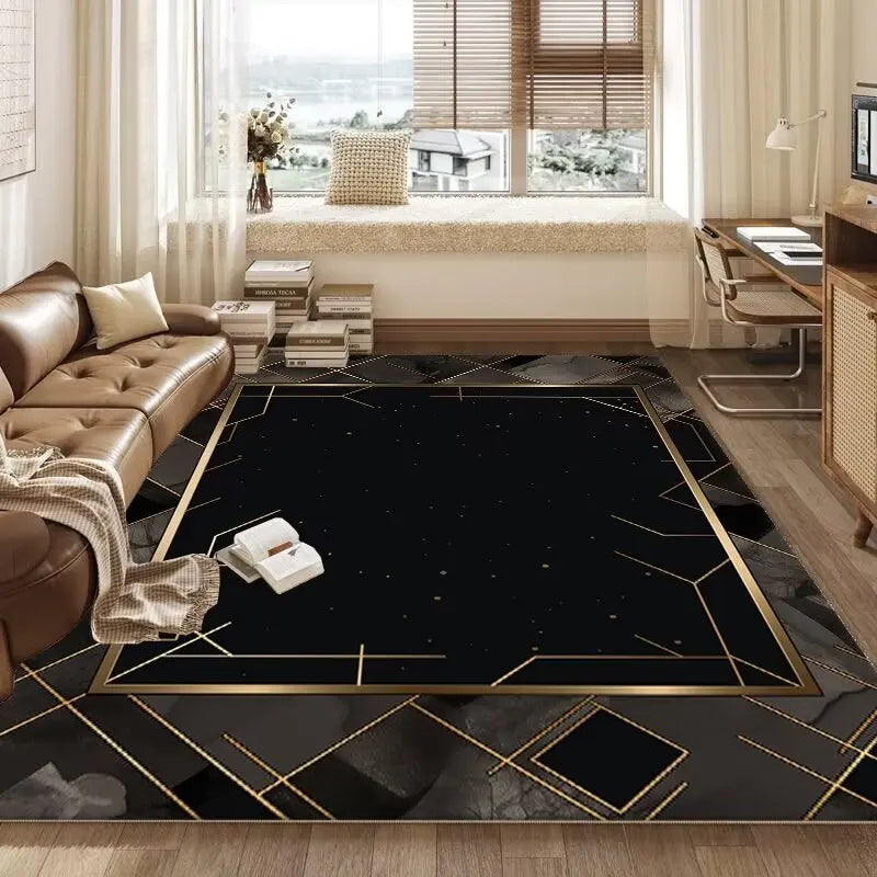 Black Gold carpet for living room Luxury.