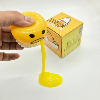 50PC Squishy Puking Egg Yolk Stress Ball With Yellow Goop Relieve Stress Toy Funny Squeeze Tricky Antistress Disgusting Egg Toys