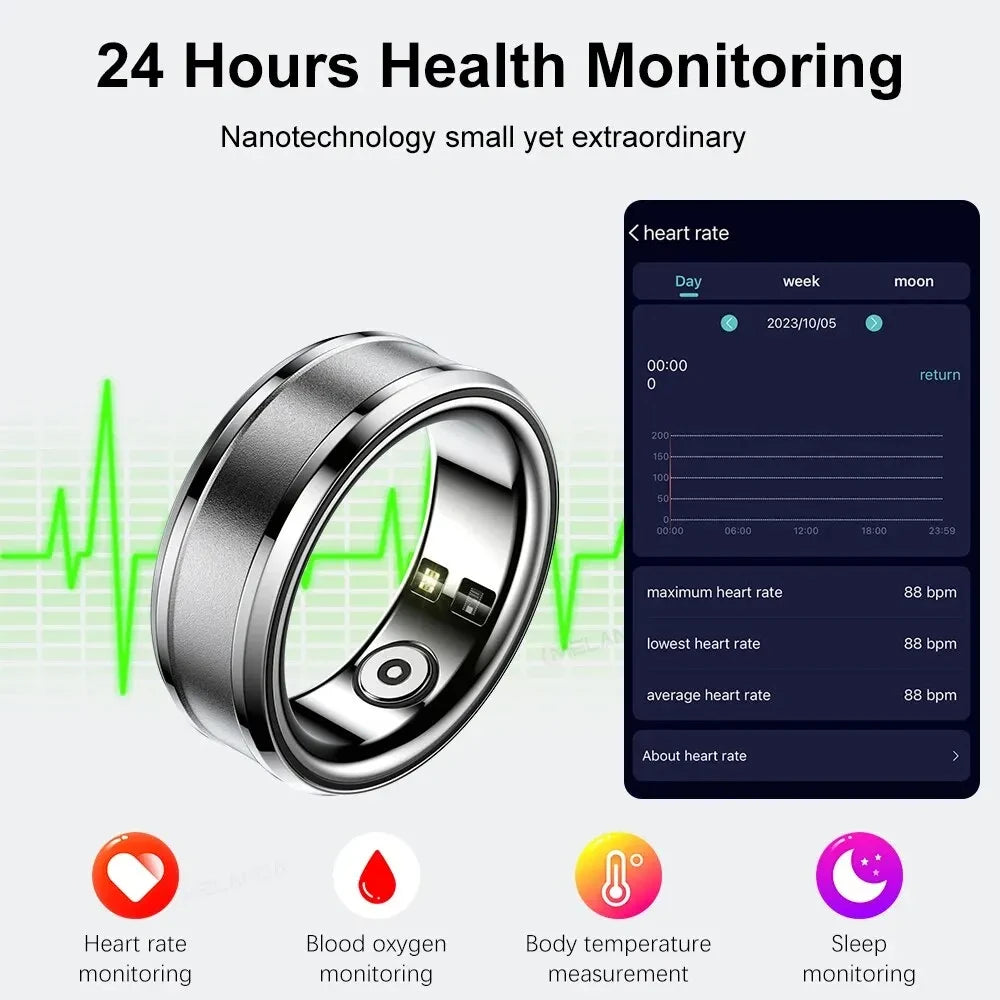 Smart Ring 2024 men Health Monitor Smartwatches.