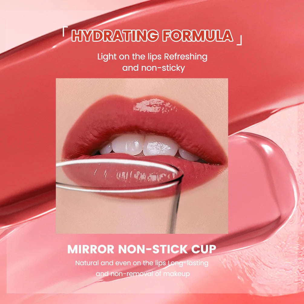 Waterproof Lip Gloss Mirror Lipgloss Glaze Moisturizing.