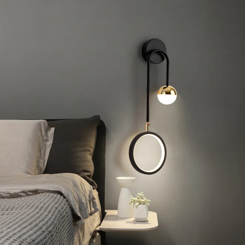 Modern LED Wall Lamp Nordic Sconce Round Lighting.