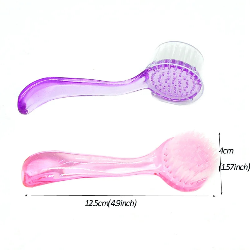 1Pc Acrylic Nail Brush Plastic Soft Remove Dust Make Up Washing.