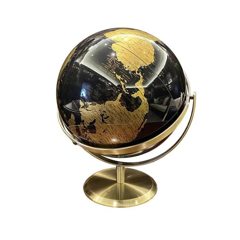 Black Gold Rotating Globe, European Style.