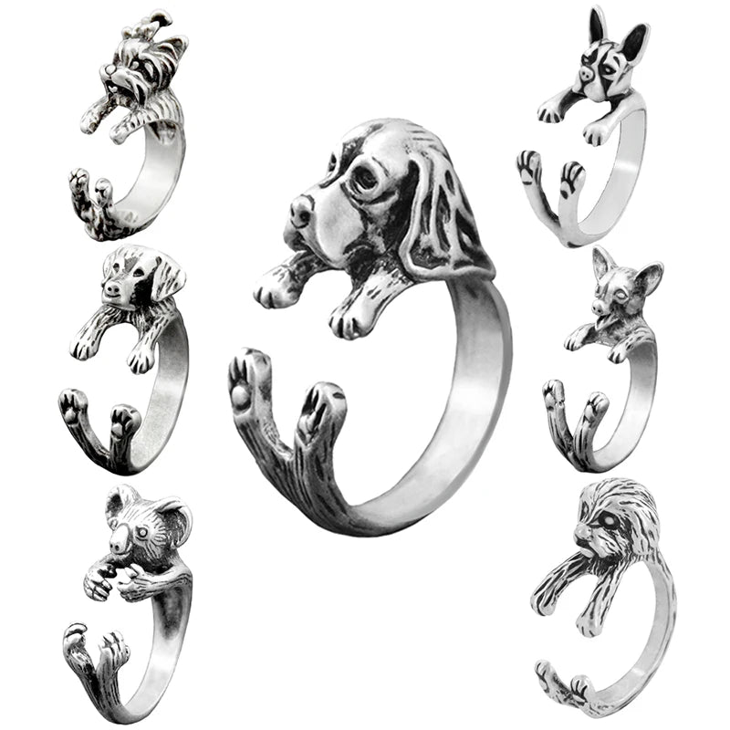 Rings For Women Animal Ring Dog Couple Ring