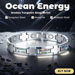 Tungsten Men's Bracelet Titanium Steel Energy.