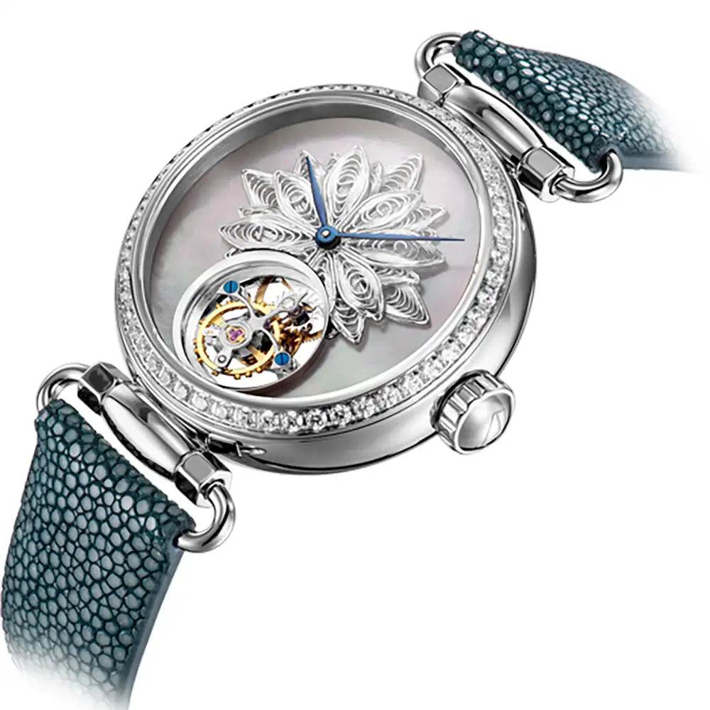 Seagull Tourbillon Mechanical Watch Vintage Women.