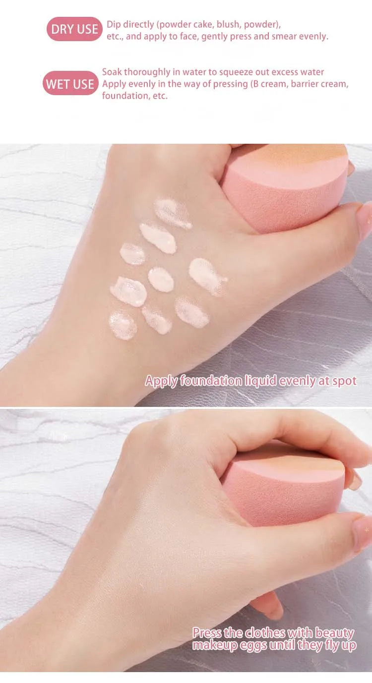 4pcs Makeup Sponge Blender Beauty Egg Cosmetic Puff Soft Foundation.