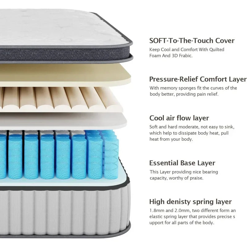 14 Inch Foam Hybrid King Mattress - Heavier.