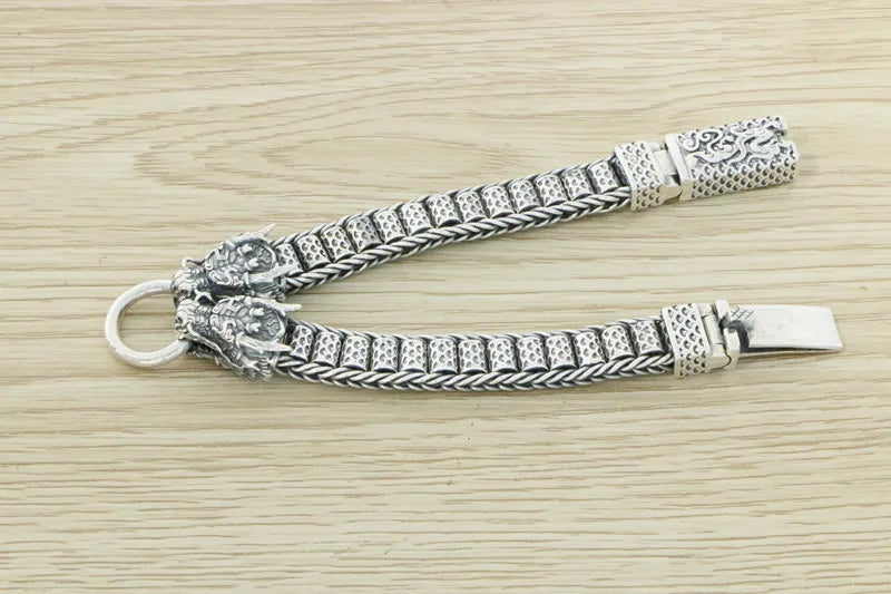 Handmade S925 sterling silver bracelet for men.