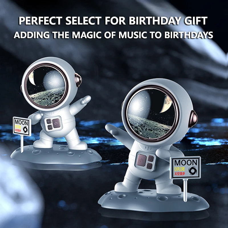 Astronaut Wireless Bluetooth Speaker HiFi Surround Sound Subwoofer Computer Desktop Ornament Speakers Creative Birthday Gift