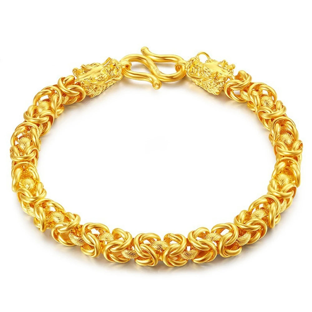 Gold Plated Dragon Chain Bracelets for Men