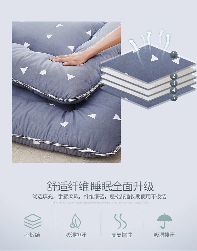 Fashion thickened tatami mattress upholstery floor foldable bed mattress home student dormitory single double sleeping pad mats