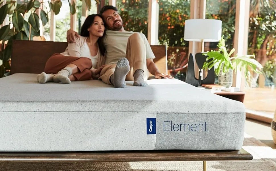 Sleep Element, Queen Medium Firm Mattress - Memory Foam AirScapeTM Cooling + Support - 100-Night Trial  Grey