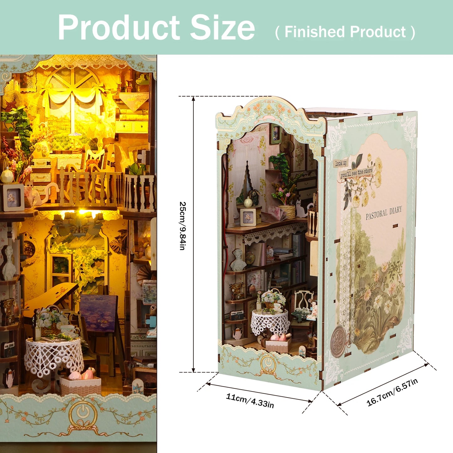 New Book Miniatures Shelf Insert Model Building